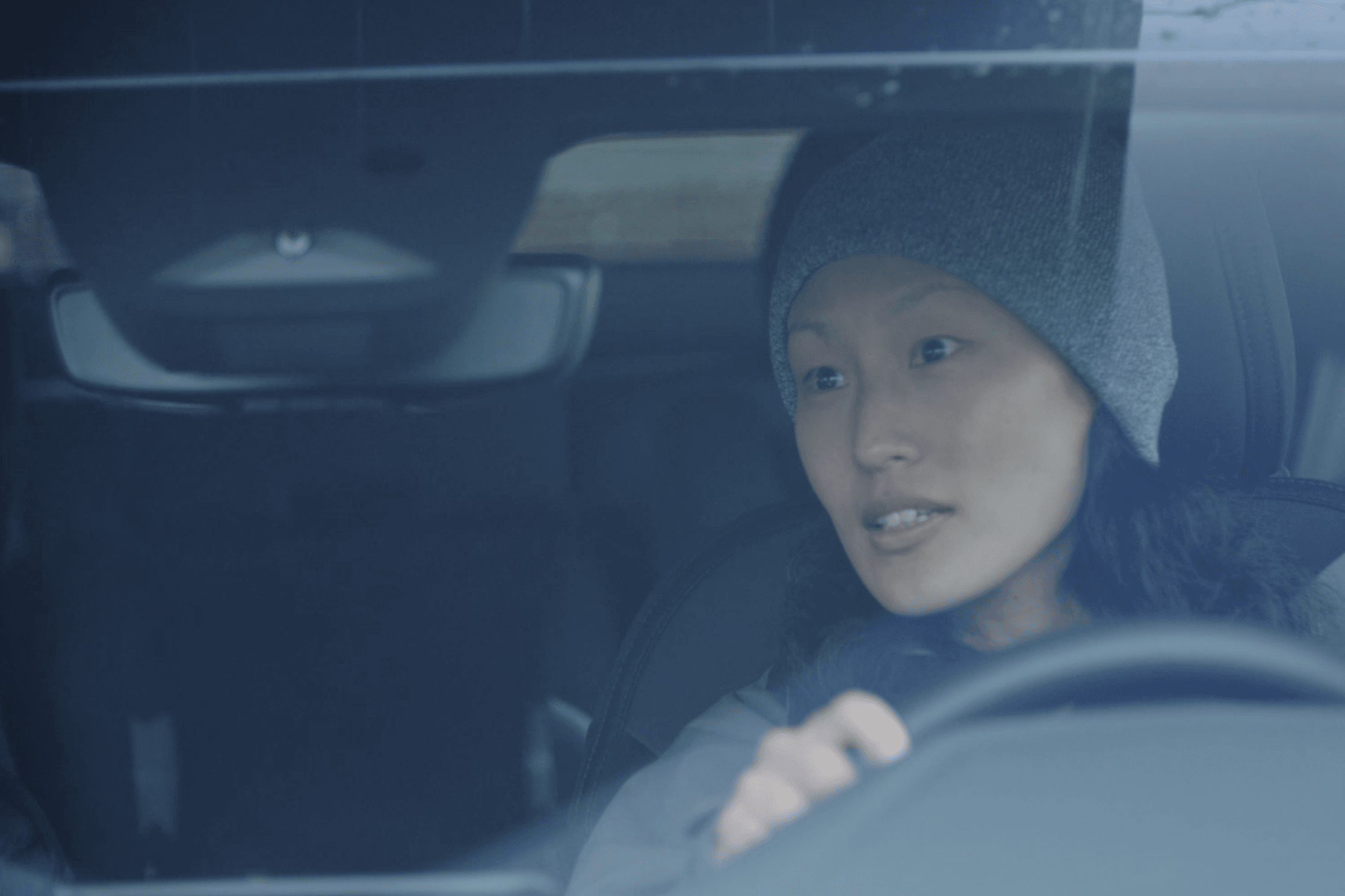 Jess driving Silverbullet film Person driving a car