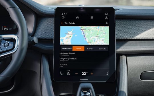 polestar journey log in-vehicle