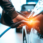 electric vehicle being charged