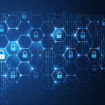 World map illustrating global network security